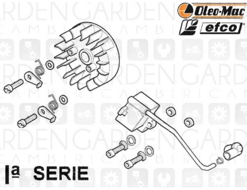 Oleomac, Efco 50160214 Bobina accensione + volano
