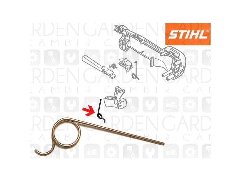 Stihl 41371824504 Molla grilletto gas Stihl 41371824504 Molla grilletto gas