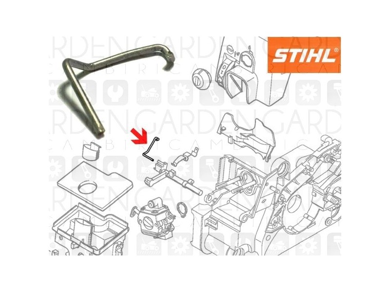 Stihl 11301852000 Tirante gas Stihl 11301852000 Tirante gas