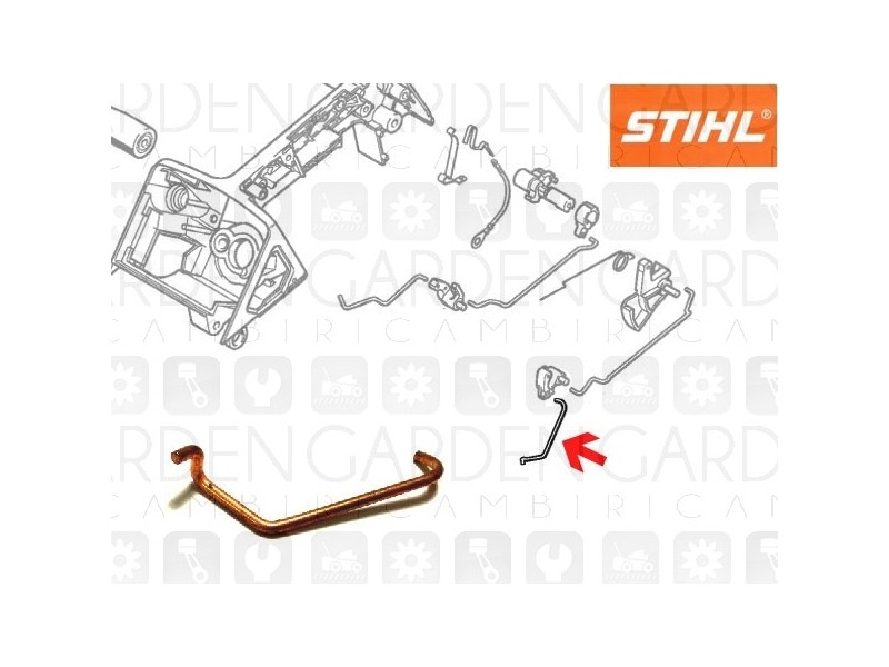 Stihl 11291821500 Tirante gas Stihl 11291821500 Tirante gas