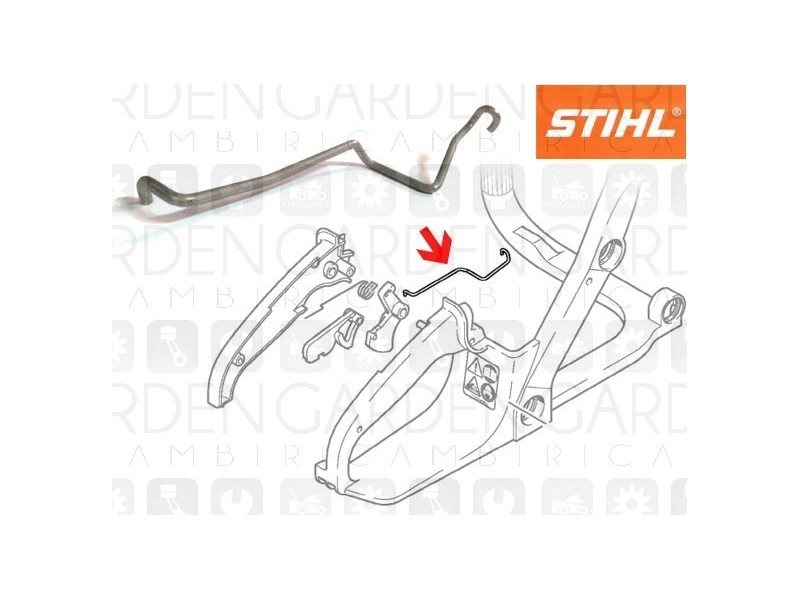 Stihl 11301821502 Tirante gas Stihl 11301821502 Tirante gas